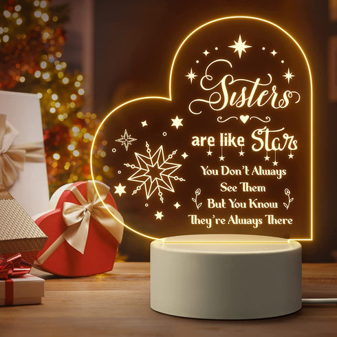 1st anniversary Gift for Women - Acrylic Night Light